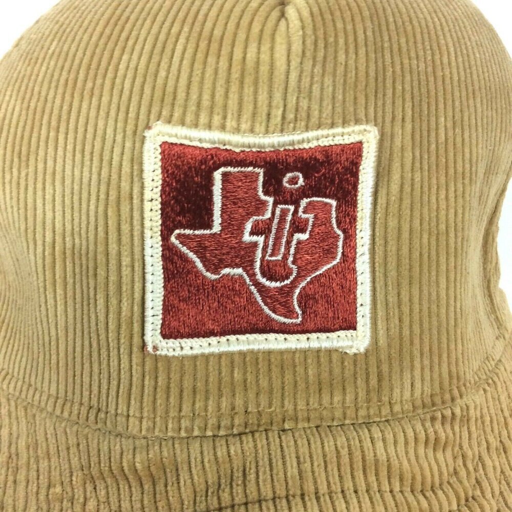 Texas Instruments Patch Snapback Hat Tan Corduroy… - image 5